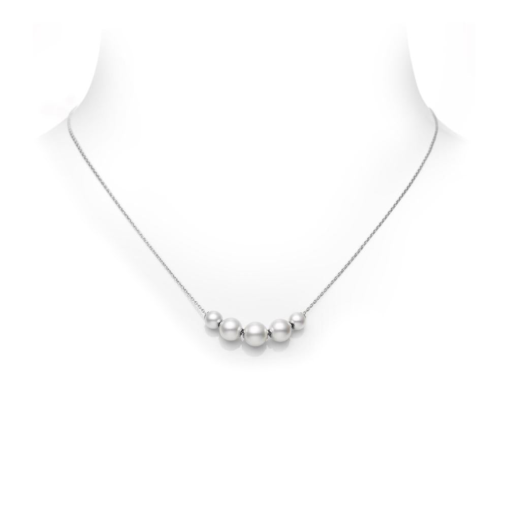 Mikimoto Pearls in Motion Necklace 18K White Gold