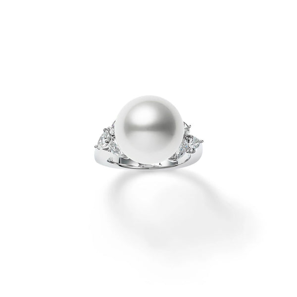 MIKIMOTO リング Mikimoto Platinum White South Sea Pearl Ring | King Jewelers