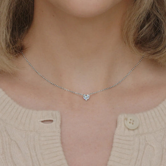 Kwiat Sunburst Heart Pendant with Diamonds in 18K White Gold