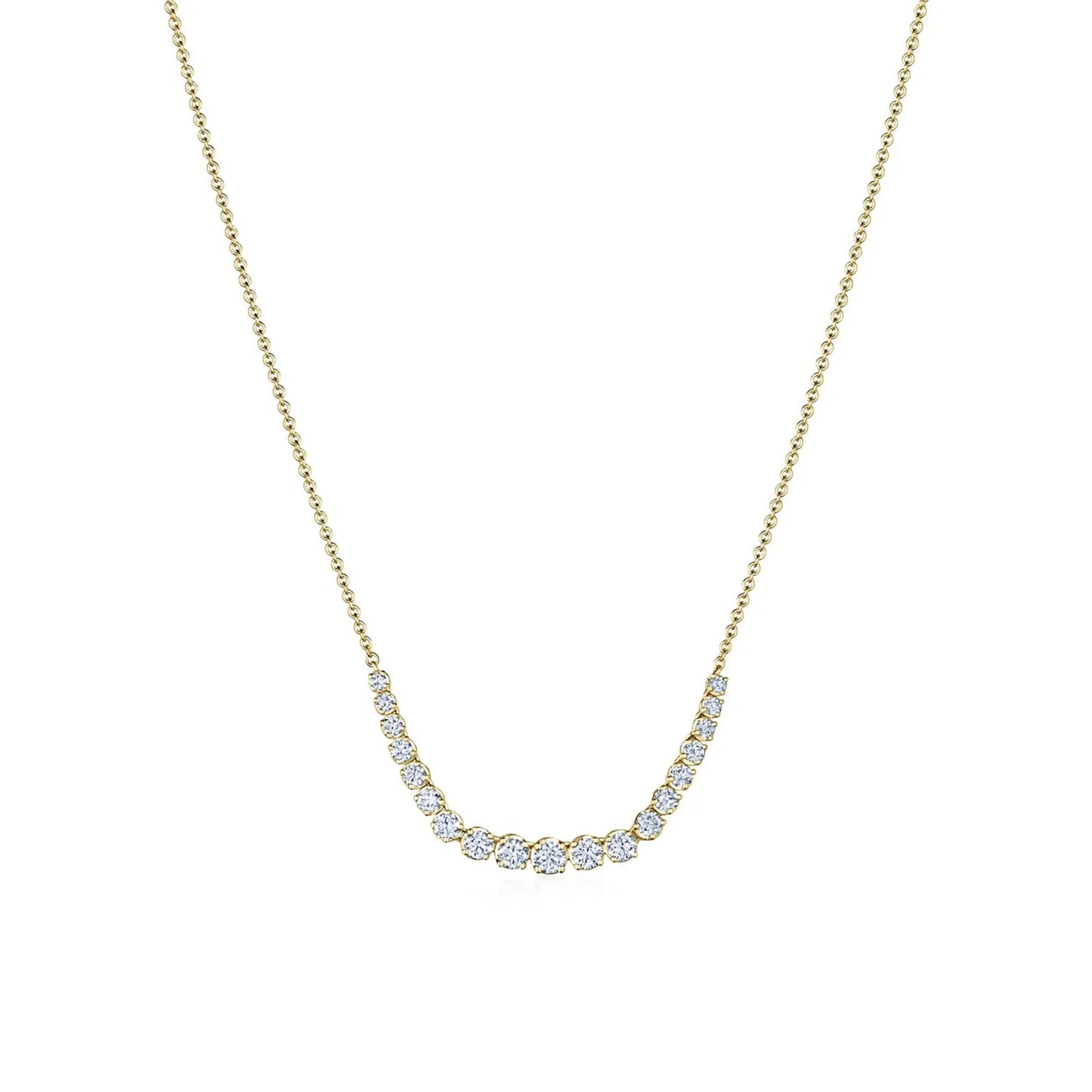 Kwiat Demi-Riviera Necklace with Diamonds in 18K Yellow Gold
