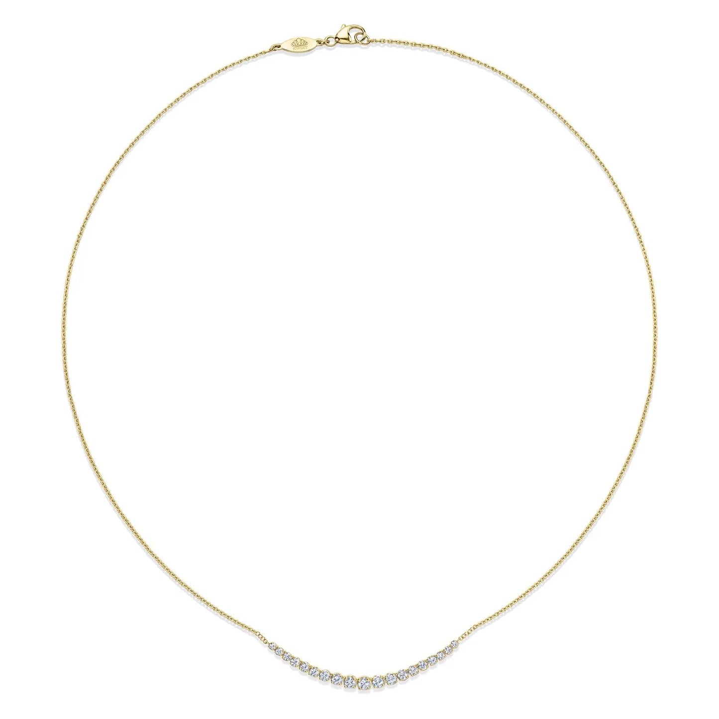 Kwiat Demi-Riviera Necklace with Diamonds in 18K Yellow Gold