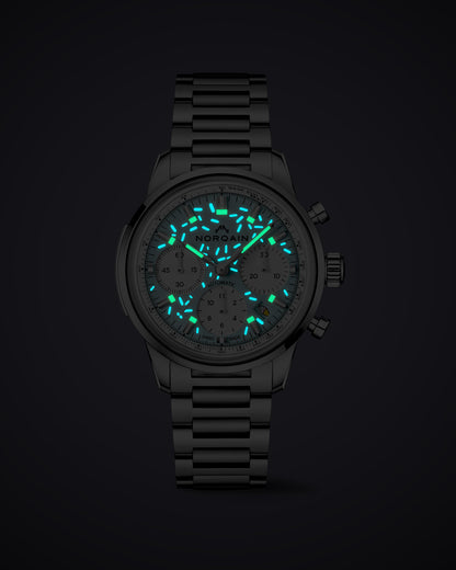 NORQAIN Freedom 60 Chrono Sprinkles Blue Dial Stainless Steel - View 5