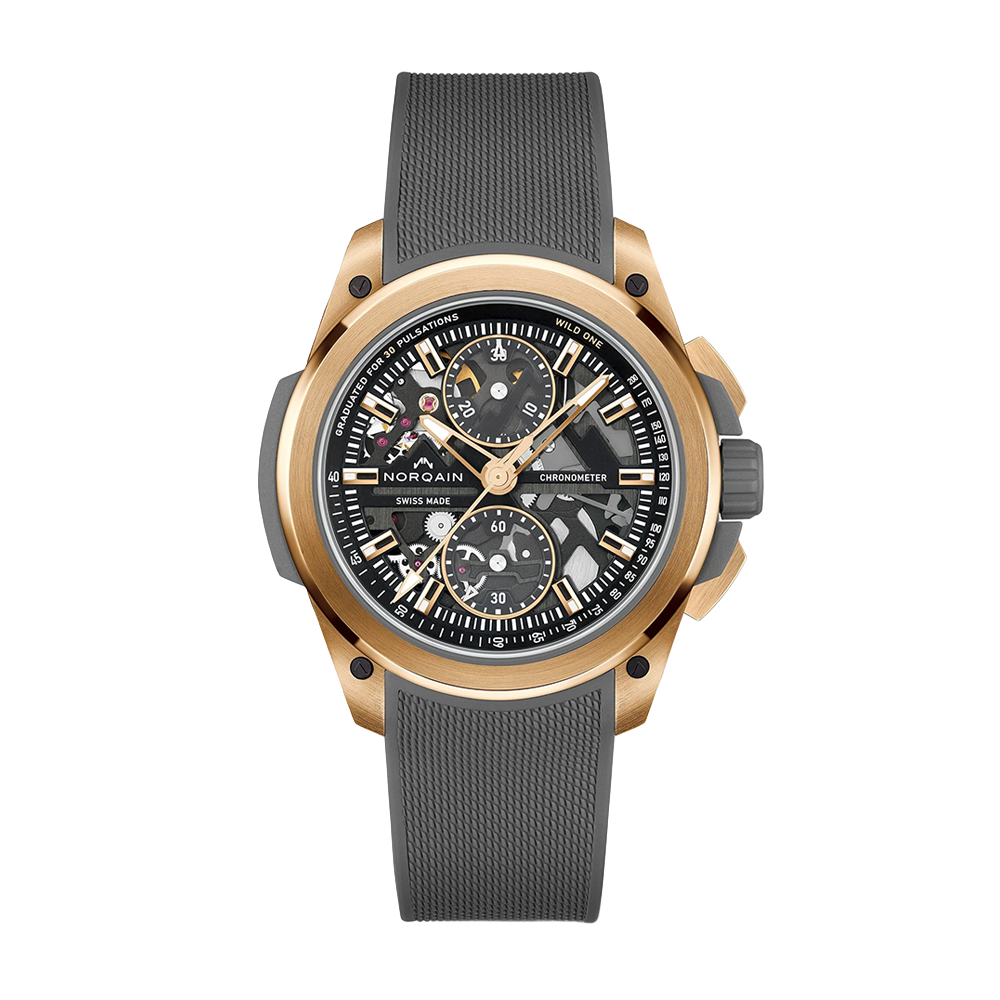 NORQAIN Wild One Skeleton Chronograph 18K Rose Gold