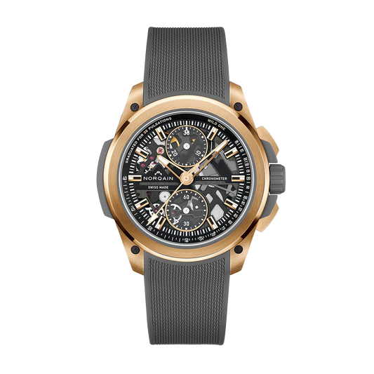 NORQAIN Wild One Skeleton Chronograph 18K Rose Gold