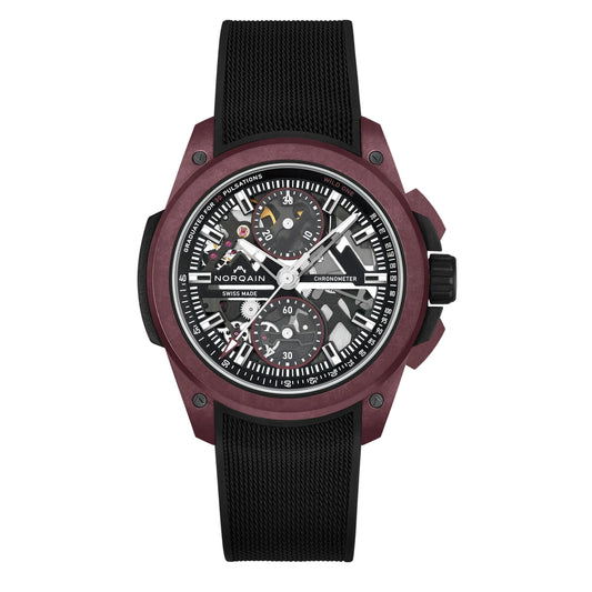 NORQAIN Wild ONE Skeleton Chrono Burgundy Limited Edition