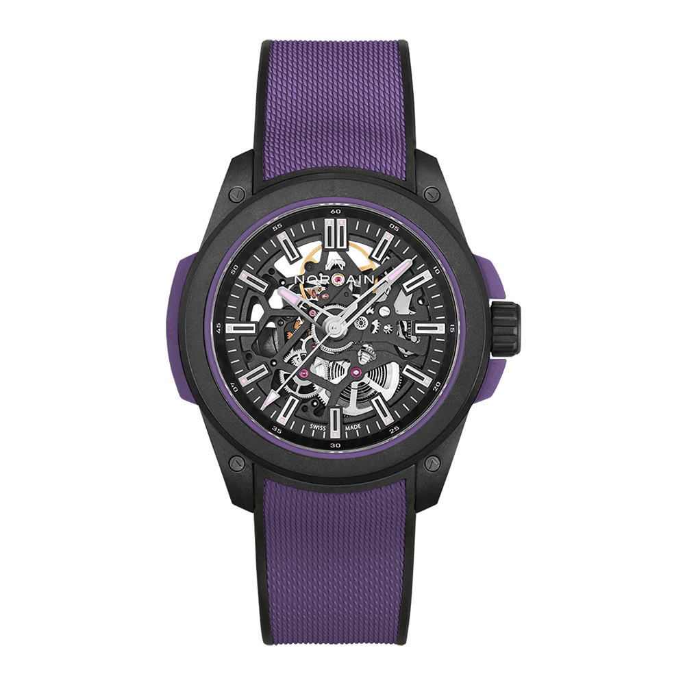 NORQAIN Wild ONE Skeleton 42mm Purple Limited Edition