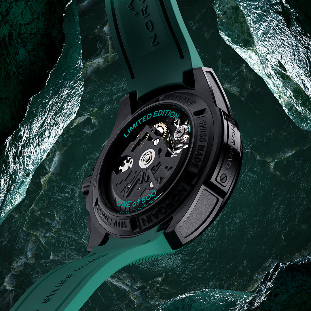 NORQAIN Independence Skeleton Chrono Jade LE | King Jewelers