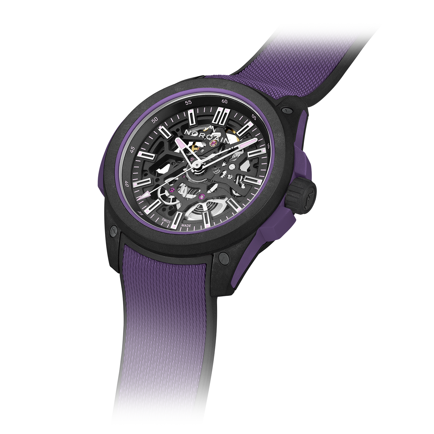 NORQAIN Wild ONE Skeleton 42mm Purple Limited Edition