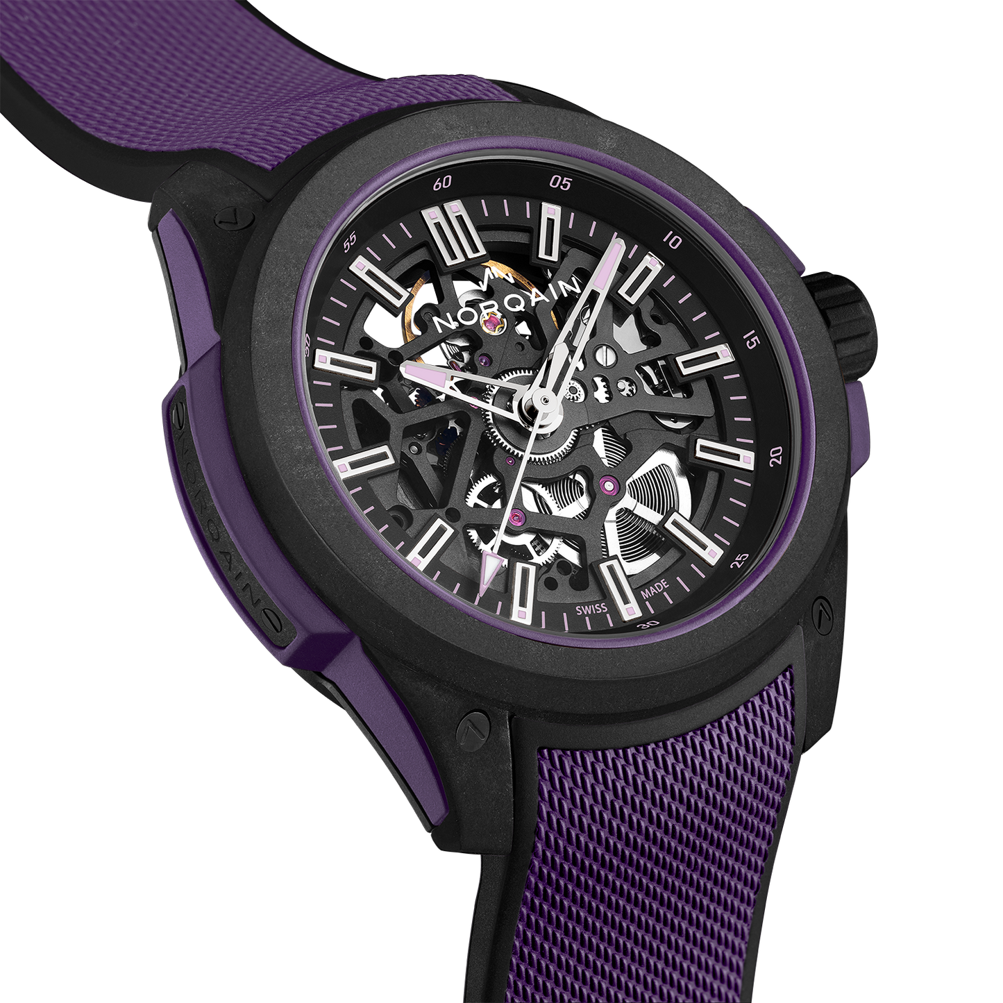 NORQAIN Wild ONE Skeleton 42mm Purple Limited Edition
