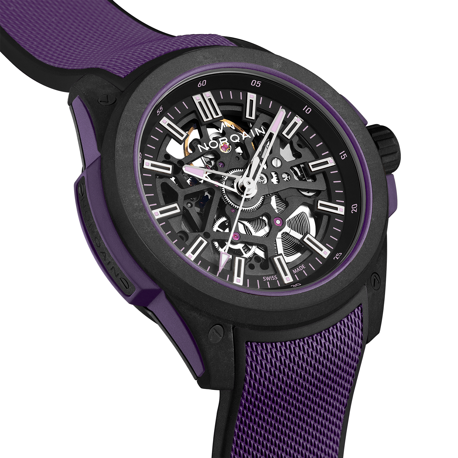 NORQAIN Wild ONE Skeleton 42mm Purple Limited Edition