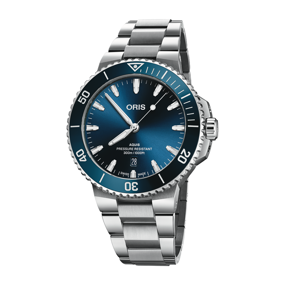 Oris Aquis Date 43.5mm Blue Bracelet Watch