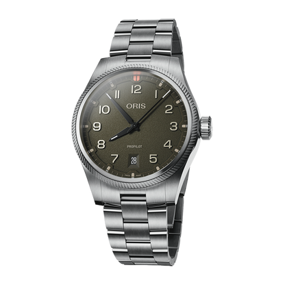 Oris Big Crown ProPilot Date 41mm Green Bracelet Watch