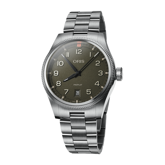 Oris Big Crown ProPilot Date 41mm Green Bracelet Watch
