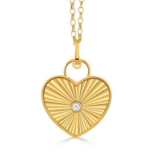 Doves Helios 18K Yellow Gold Diamond Pendant