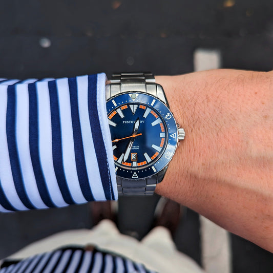 Pustovalov Just Dive 42mm Navy Watch