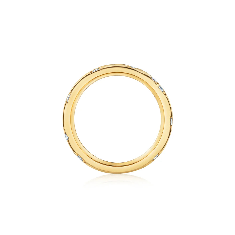 Kwiat Cobblestone Ring with Star-Set Diamonds in 18K Yellow Gold