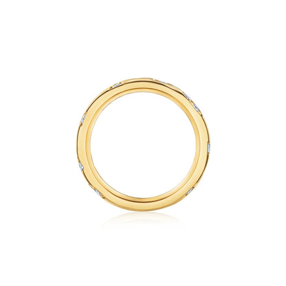 Kwiat Cobblestone Ring with Star-Set Diamonds in 18K Yellow Gold