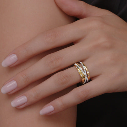 Kwiat Orbit Diamond Ring in Yellow and White Gold