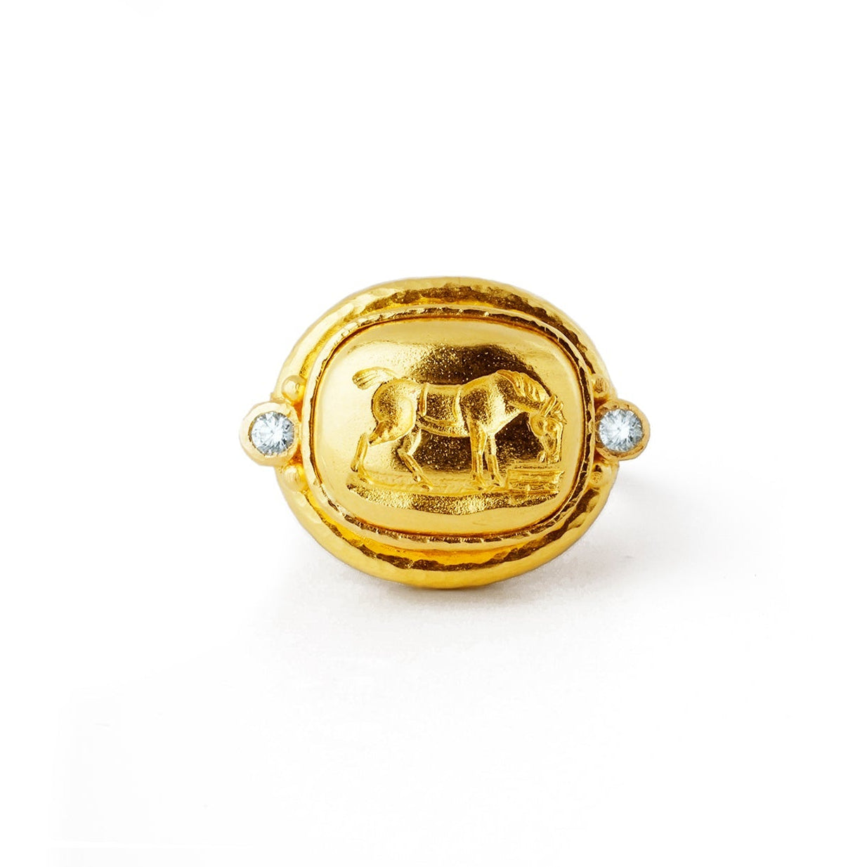 Elizabeth Locke Gold Grazing Horse Ring | King Jewelers