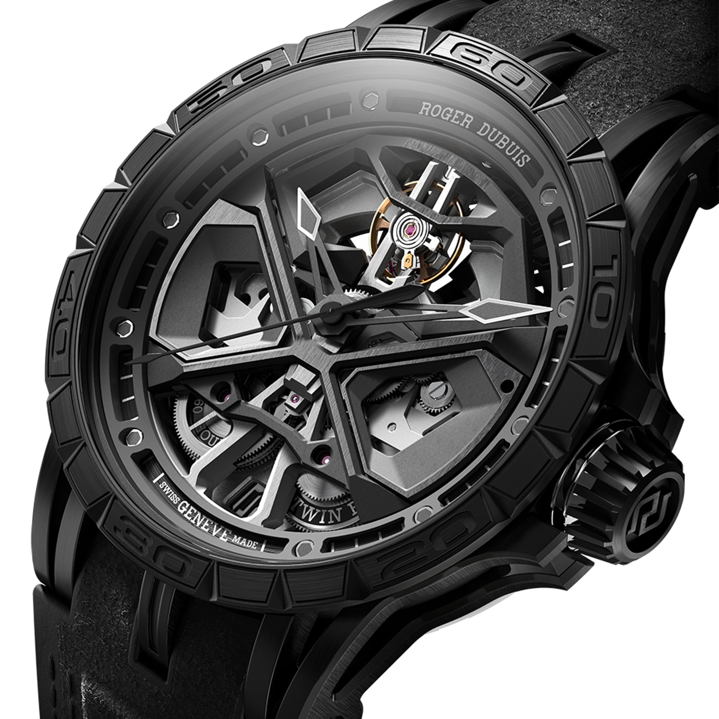 Roger Dubuis Excalibur Spider Monobalancier Huracán Black DLC Titanium