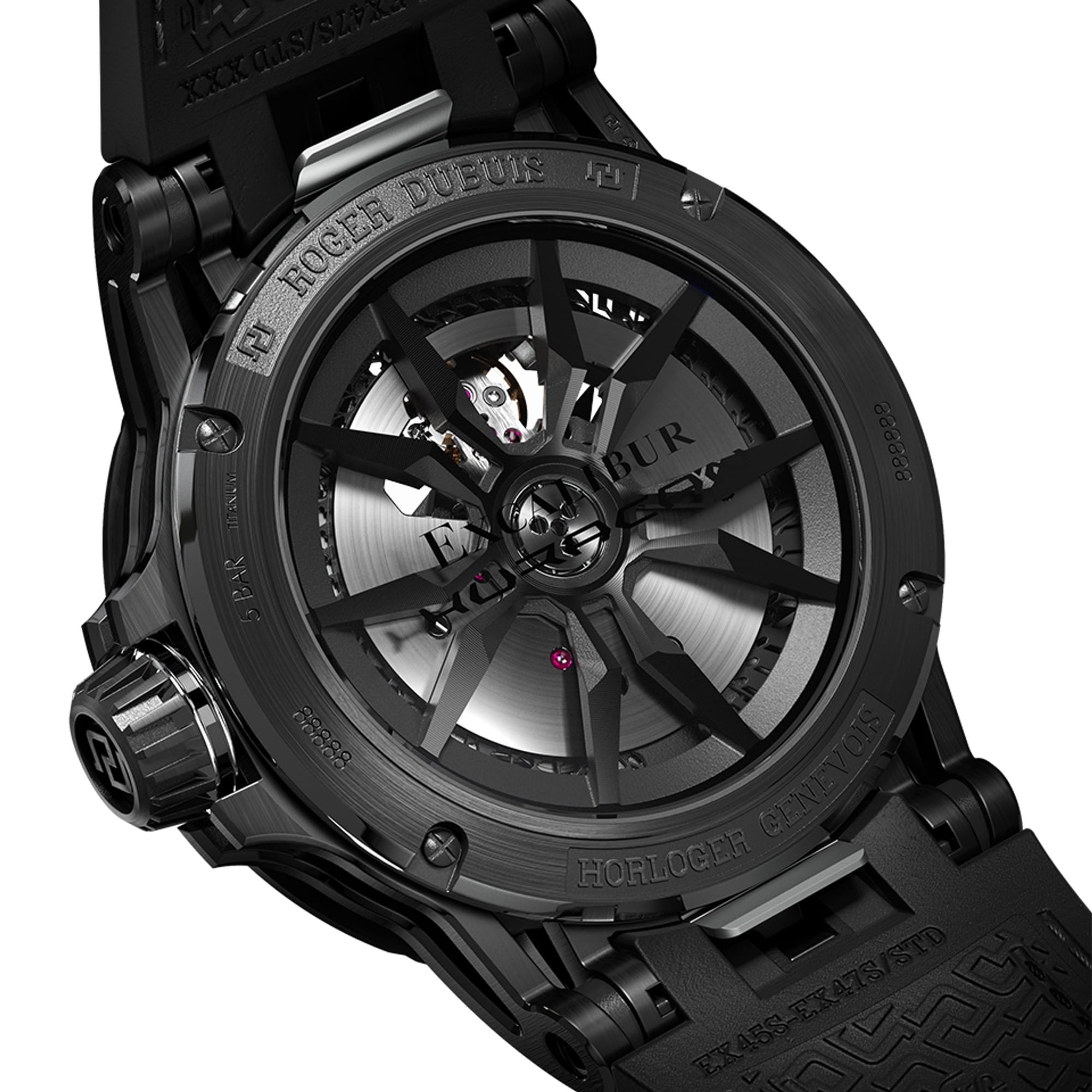 Roger Dubuis Excalibur Spider Monobalancier Huracán Black DLC Titanium