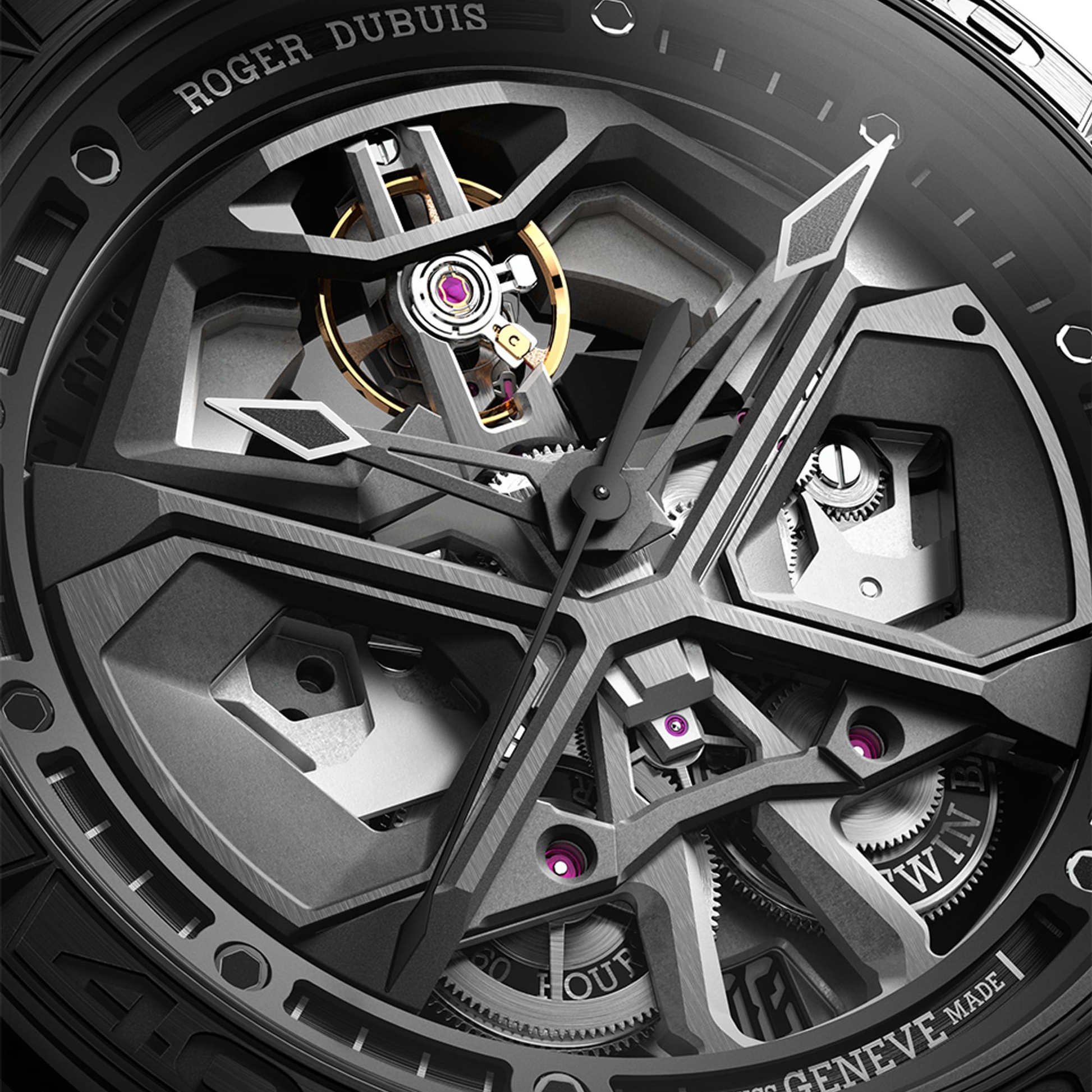 Roger Dubuis Excalibur Spider Monobalancier Huracán Black DLC Titanium