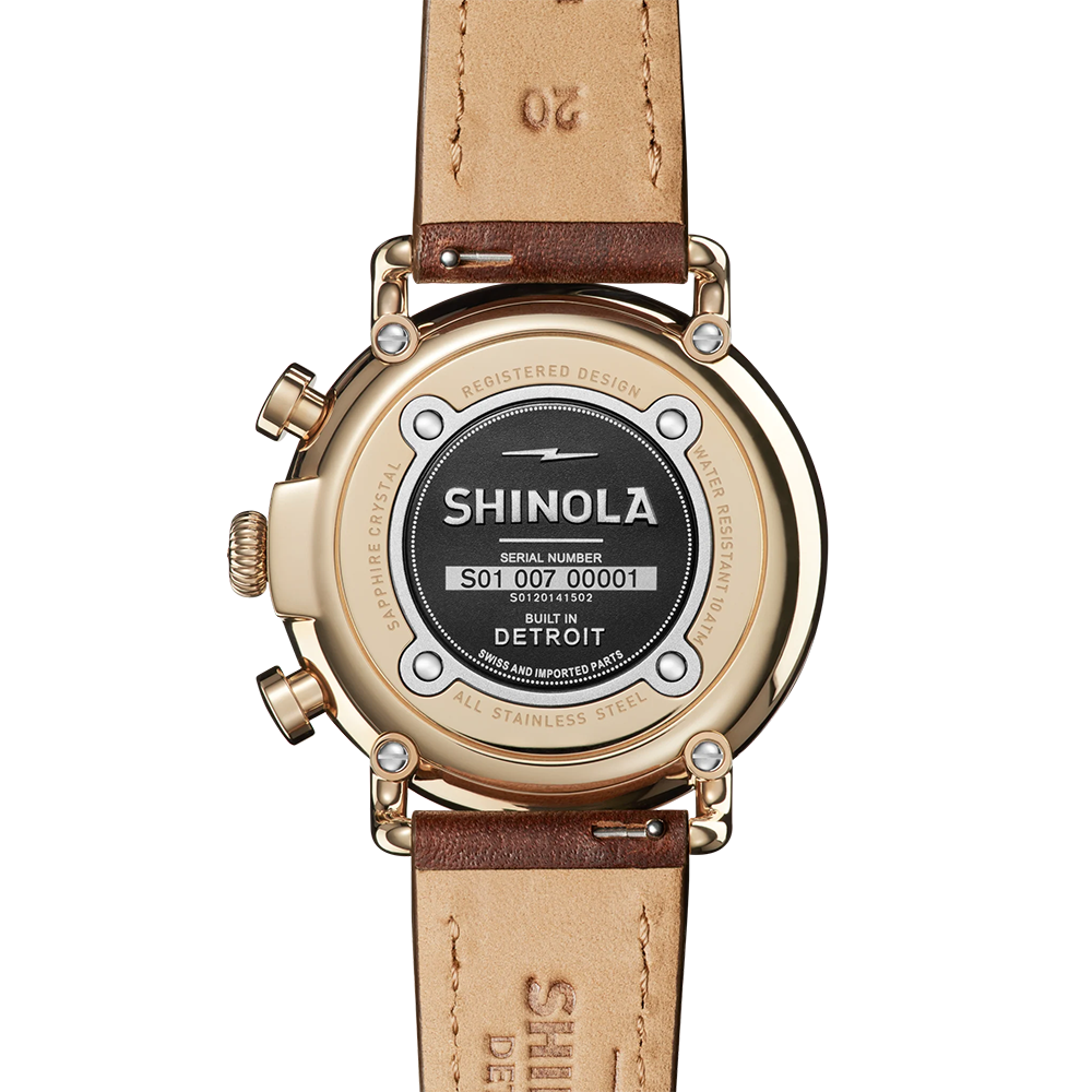 Shinola Runwell Chrono 41mm Gold