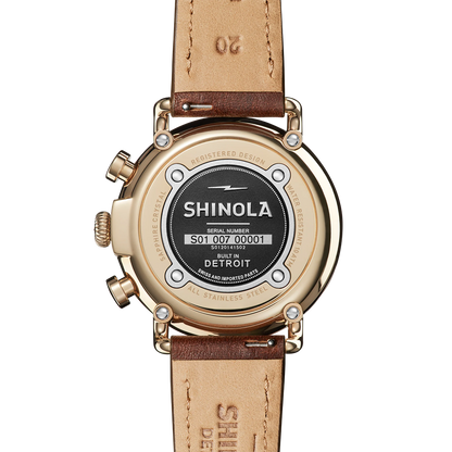 Shinola Runwell Chrono 41mm Gold