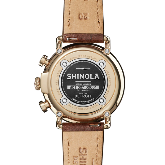 Shinola Runwell Chrono 41mm Gold