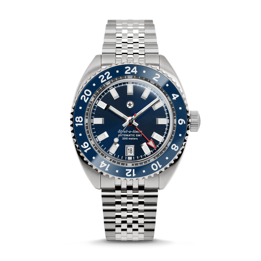 Jack Mason Strat-o-timer GMT 40mm Bluebonnet Blue Dial