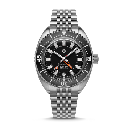 Jack Mason Strat-o-timer Titanium Diver GMT 40mm Anthracite Black Dial