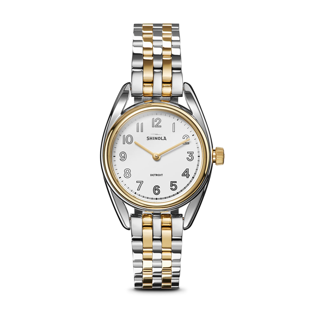 Shinola Derby 30.5mm Silver Dial Two-Tone Bracelet Watch