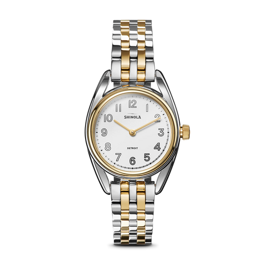 Shinola Derby 30.5mm Silver Dial Two-Tone Bracelet Watch