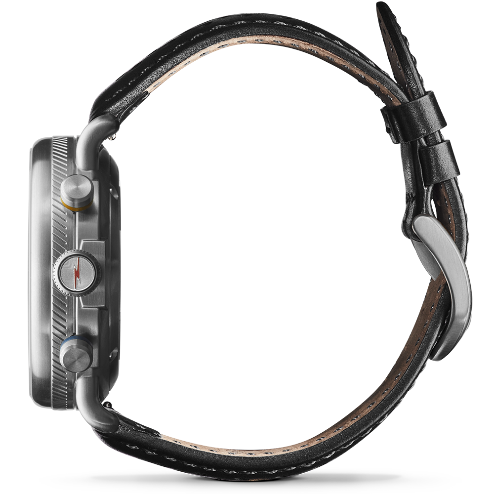 Shinola Canfield Speedway Open Road 44mm Black Dial Black Leather