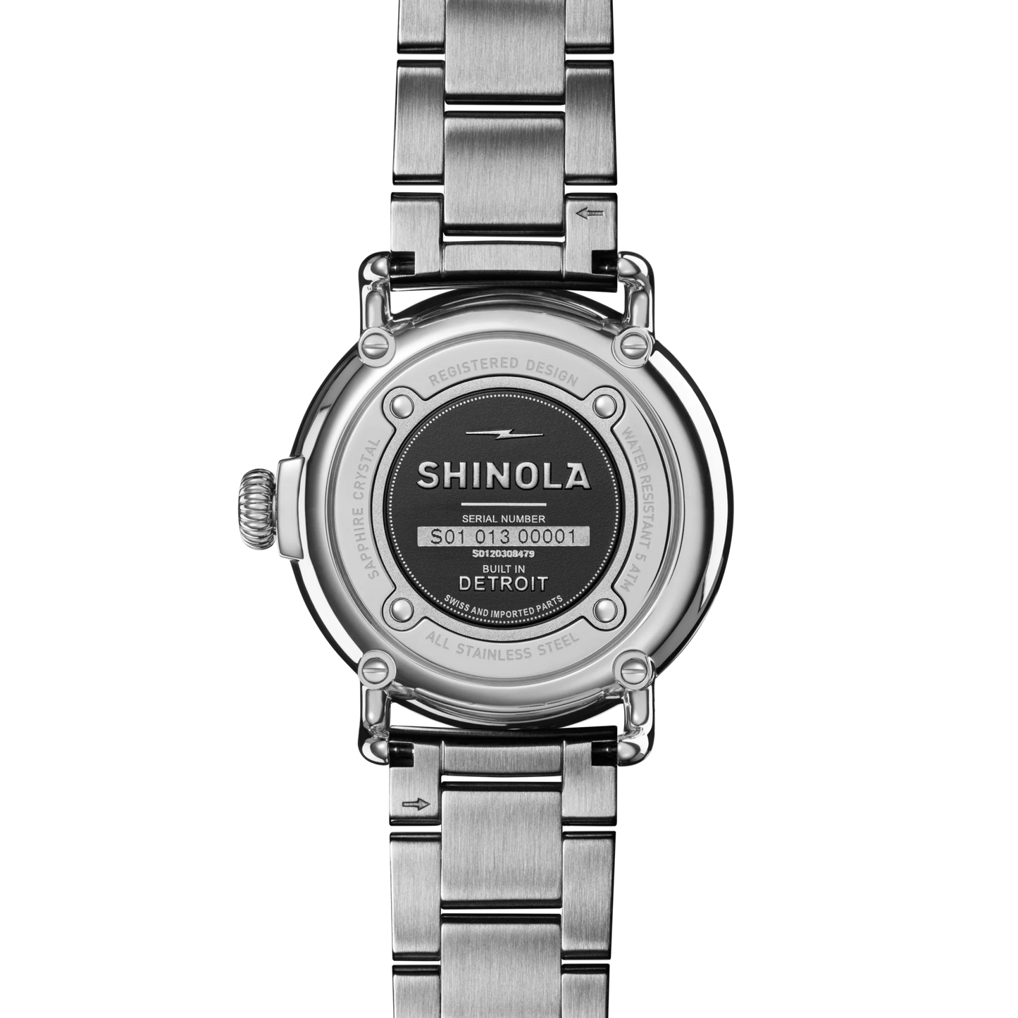 Shinola Runwell 36mm Cadet Blue Mother of Pearl Dial Stainless Steel Bracelet Watch