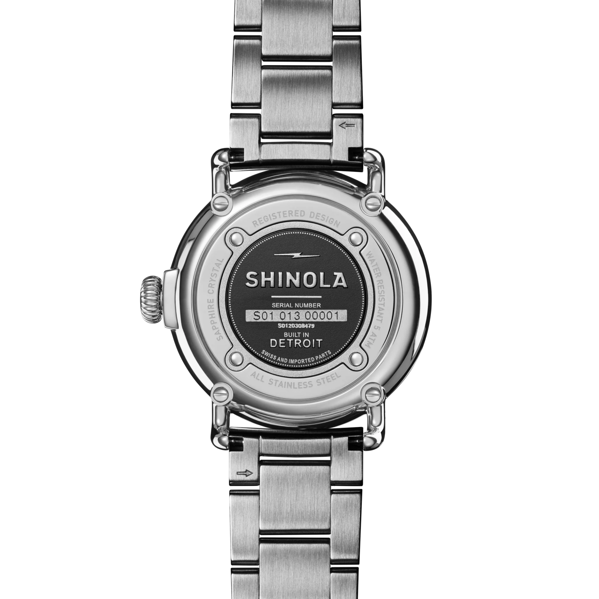 Shinola Runwell 36mm Cadet Blue Mother of Pearl Dial Stainless Steel Bracelet Watch