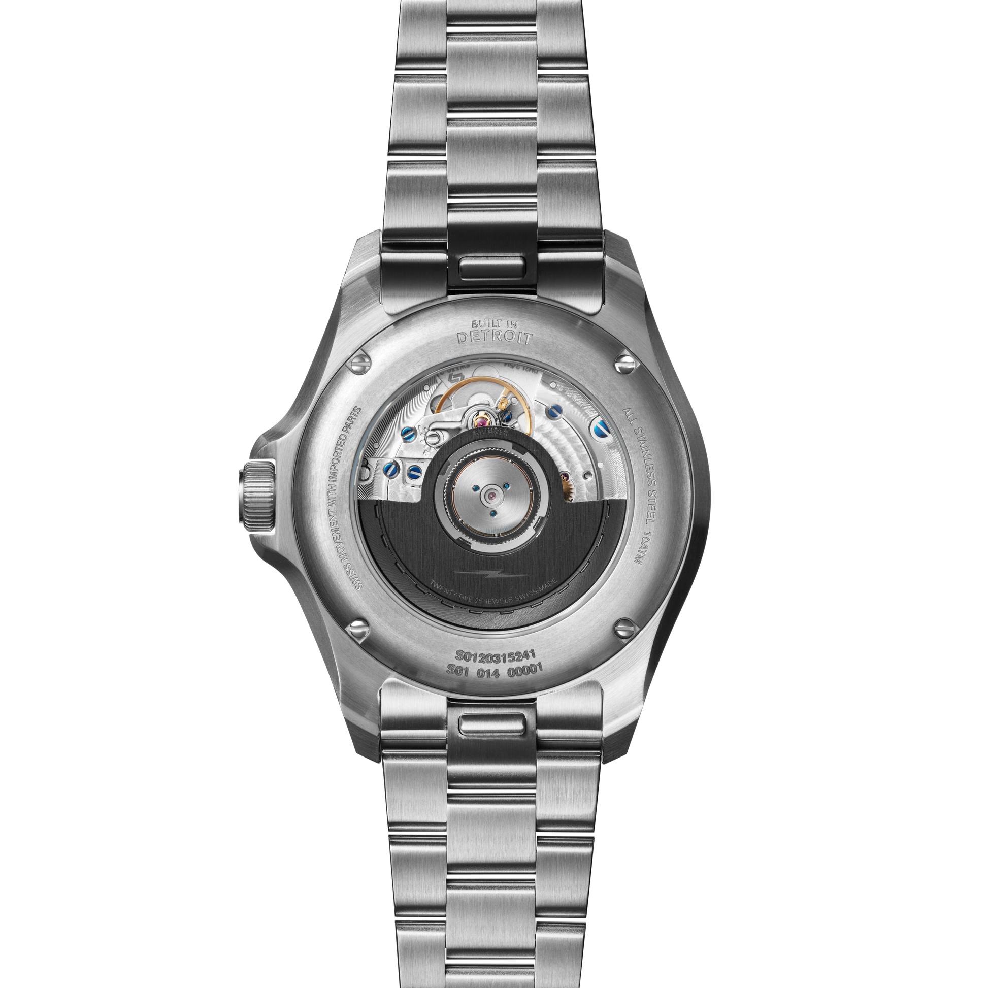 Shinola Monster GMT Worldtimer 40mm Black Dial Stainless Steel Bracelet Watch