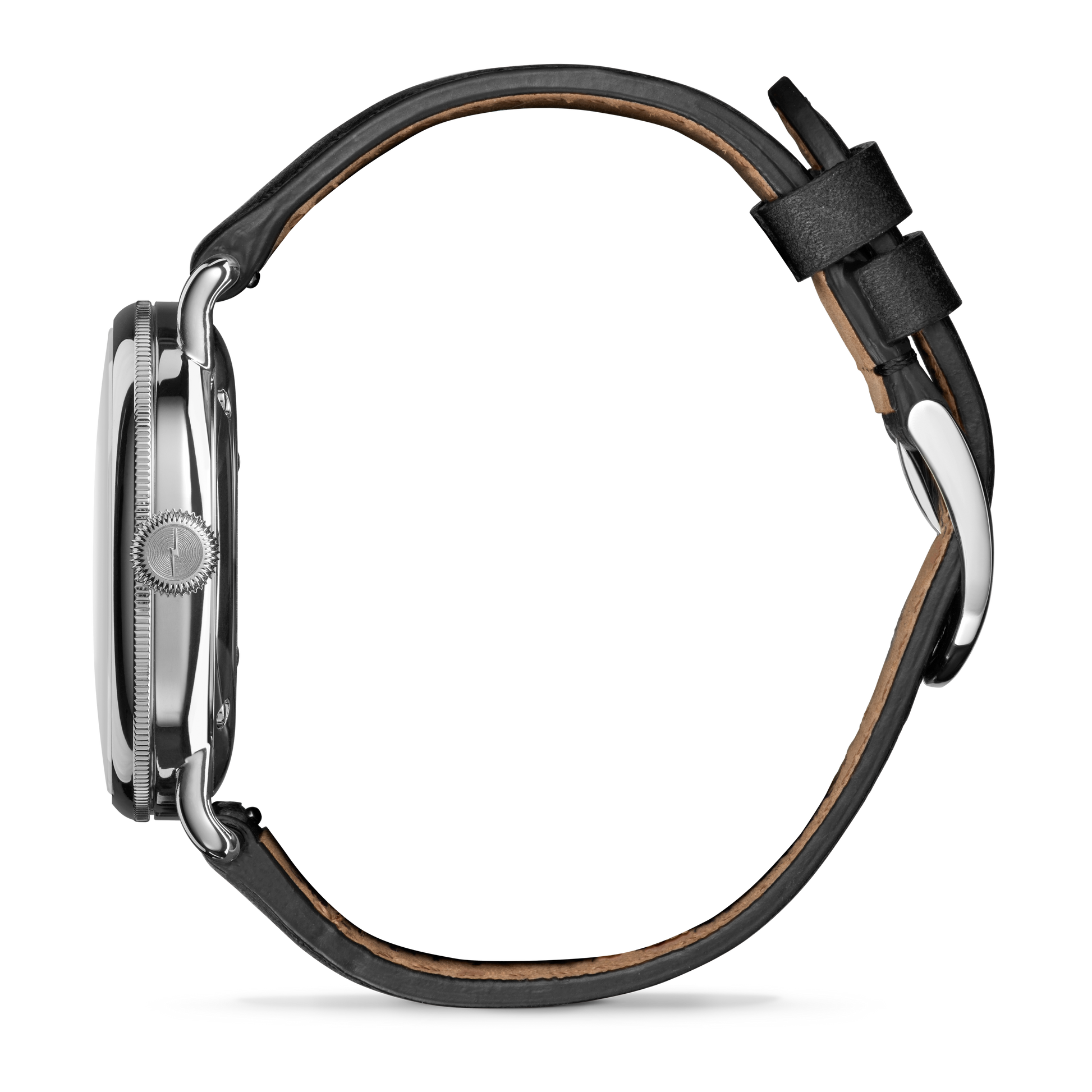 Shinola Canfield 38mm Black Dial Black Leather Strap Watch – King