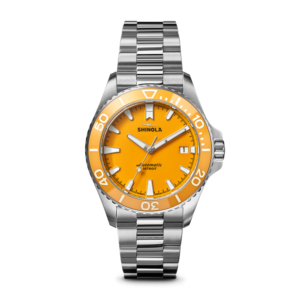 shino様 Shinola Monster Lake Huron 39mm Sun Lake Yellow Dial Stainless