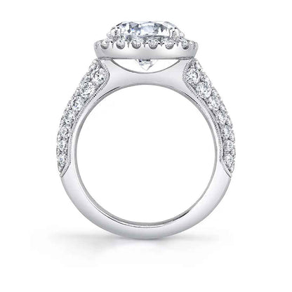 Sylvie Amara Platinum Round Engagement Ring Mounting