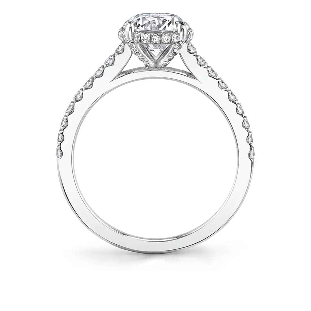 Sylvie Vienna 18K White Gold Round Engagement Ring Mounting