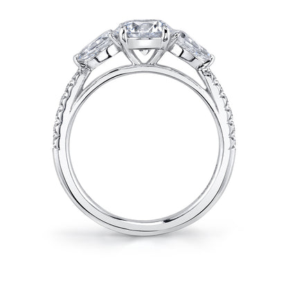 Sylvie Vanna Three-Stone Engagement Ring Mounting