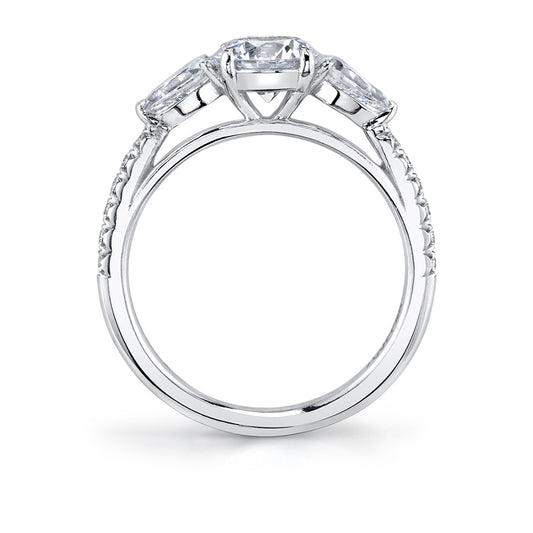 Sylvie Vanna Three-Stone Engagement Ring Mounting