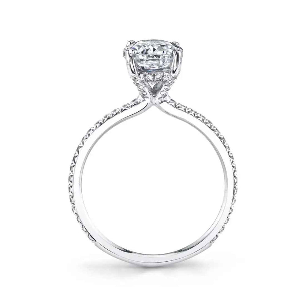 Sylvie Maryam 18K White Gold Round Engagement Ring Mounting