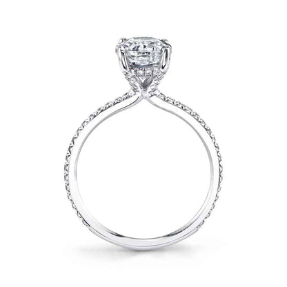 Sylvie Maryam 18K White Gold Round Engagement Ring Mounting