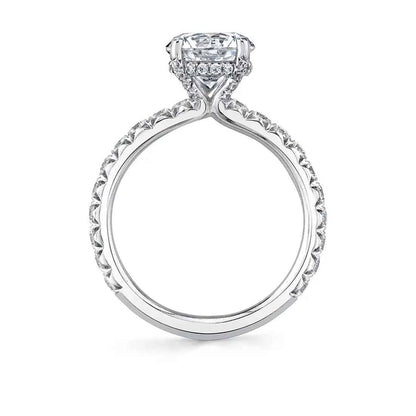 Sylvie Malencia 18K White Gold Round Engagement Ring Mounting