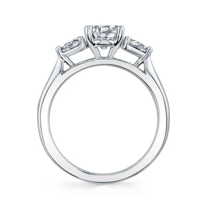 Sylvie Martine 0.50ct 3-Stone Pear Engagement Ring Mounting