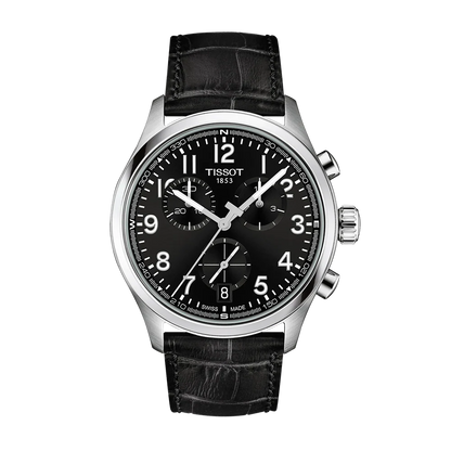 Tissot Chrono L Classic 42mm Black Dial Leather Strap
