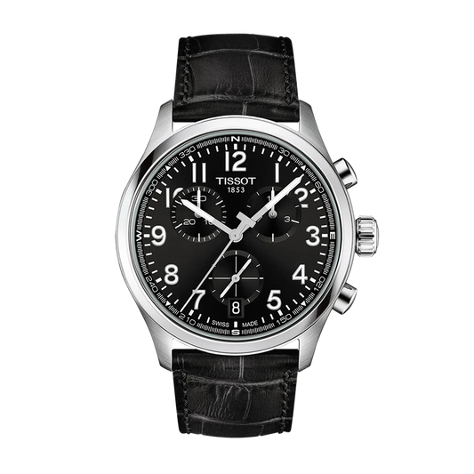 Tissot Chrono L Classic 42mm Black Dial Leather Strap
