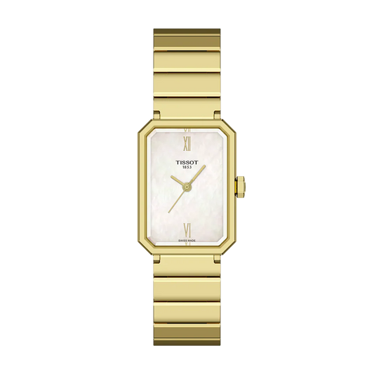 Tissot SRV 30mm Mother of Pearl Dial Gold PVD Watch